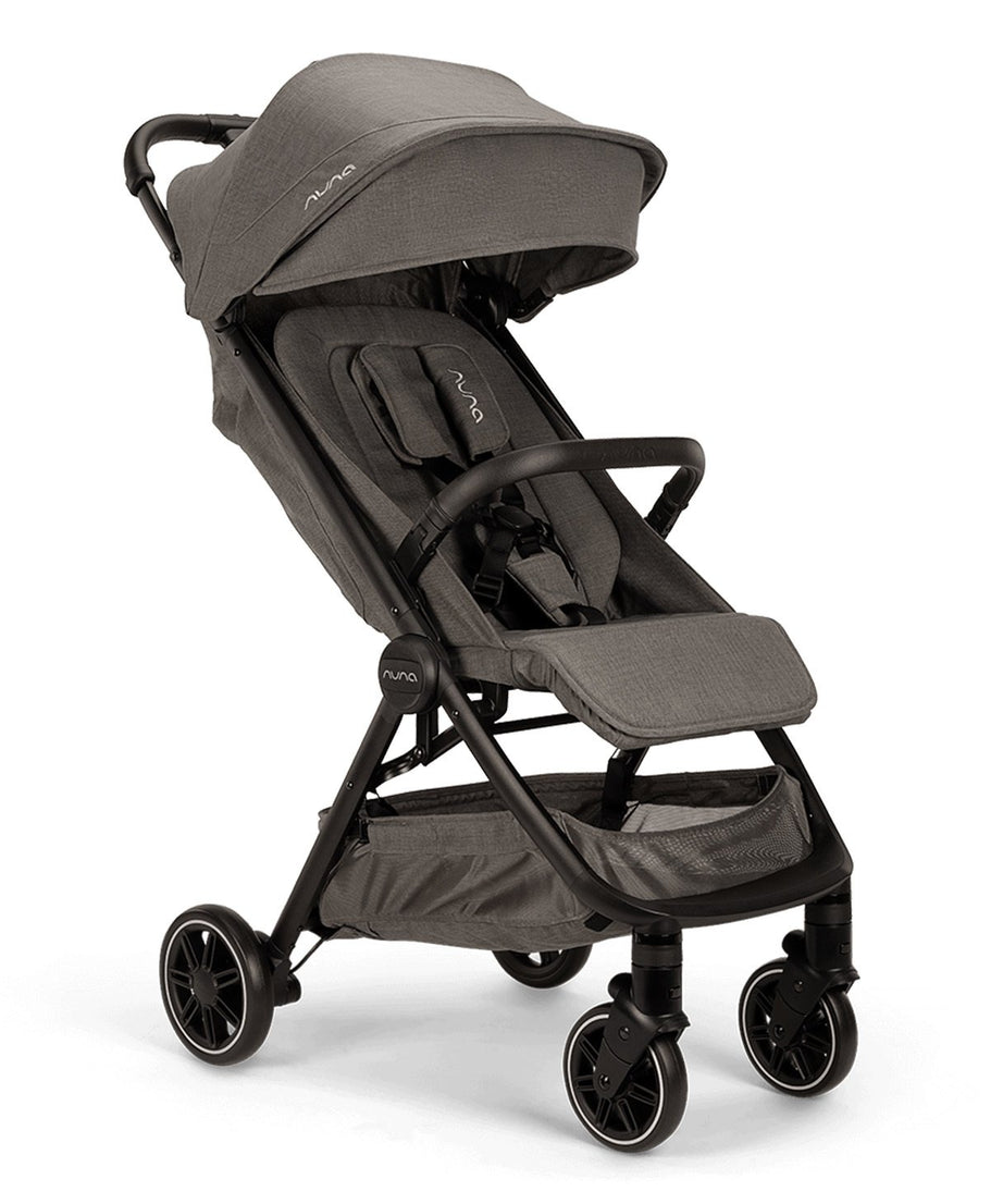 Nuna TRVL Compact Stroller in Granite – Ultra-Lightweight, Easy-Fold, and Stylish Stroller for Infants and Toddlers with One-Hand Recline, UPF 50+ Canopy, and Progressive Suspension for a Smooth Ride - MINIMEE KIDS