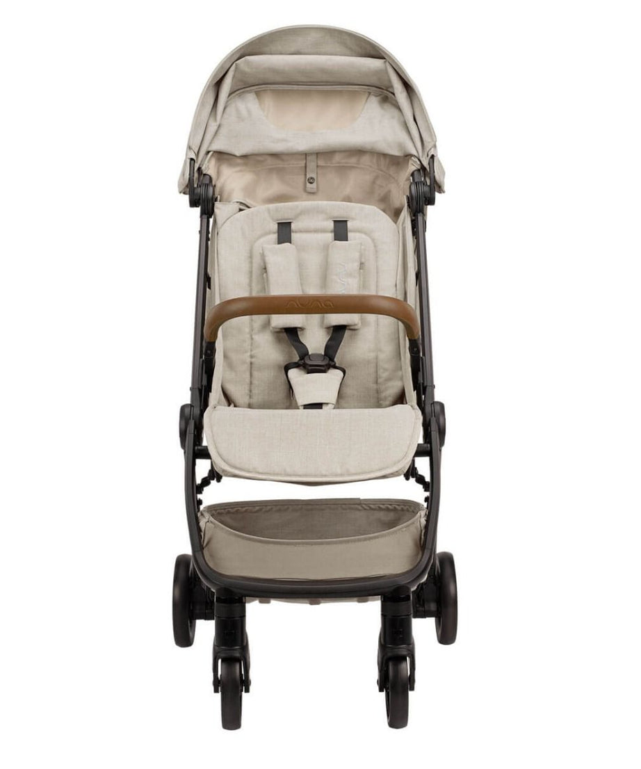 Nuna TRVL Compact Stroller in Hazelwood – Ultra-Lightweight, Easy-Fold, and Stylish Stroller for Infants and Toddlers with One-Hand Recline, UPF 50+ Canopy, and Progressive Suspension for a Smooth Ride - MINIMEE KIDS