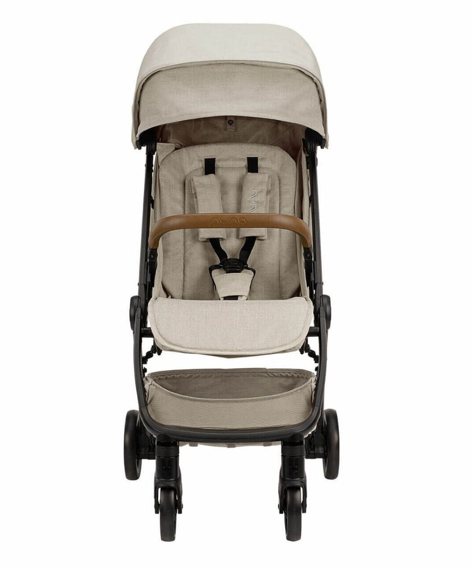 Nuna TRVL Compact Stroller in Hazelwood – Ultra-Lightweight, Easy-Fold, and Stylish Stroller for Infants and Toddlers with One-Hand Recline, UPF 50+ Canopy, and Progressive Suspension for a Smooth Ride - MINIMEE KIDS