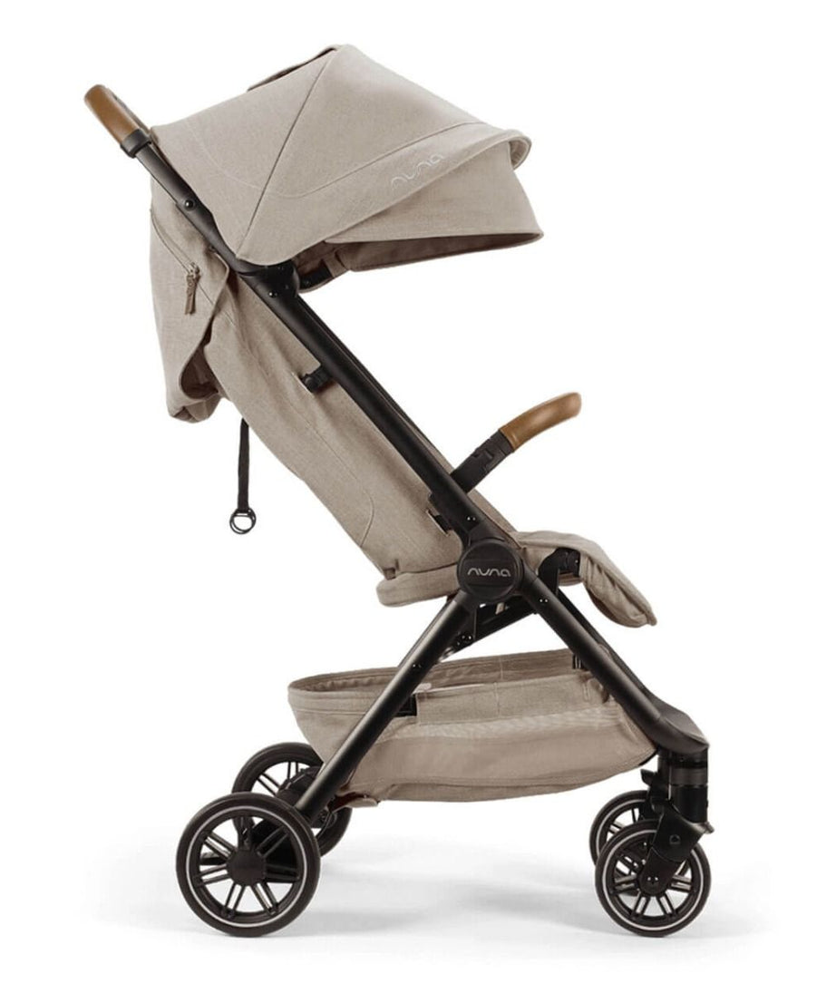 Nuna TRVL Compact Stroller in Hazelwood – Ultra-Lightweight, Easy-Fold, and Stylish Stroller for Infants and Toddlers with One-Hand Recline, UPF 50+ Canopy, and Progressive Suspension for a Smooth Ride - MINIMEE KIDS