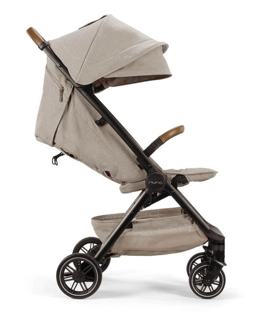 Nuna TRVL Compact Stroller in Hazelwood – Ultra-Lightweight, Easy-Fold, and Stylish Stroller for Infants and Toddlers with One-Hand Recline, UPF 50+ Canopy, and Progressive Suspension for a Smooth Ride - MINIMEE KIDS