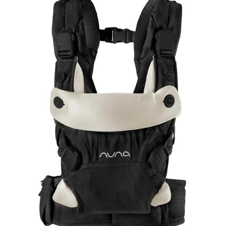 Nuna Lunn Baby Carrier - Caviar | 3 Carry Positions | Washable Infant Head Support