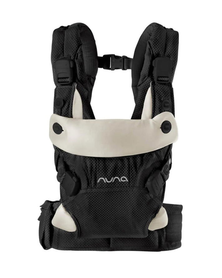 Nuna Lunn Baby Carrier - Caviar | 3 Carry Positions | Washable Infant Head Support