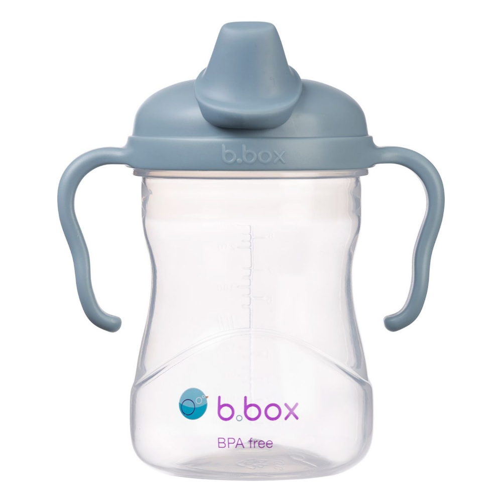 B.Box Soft Spout Cup (240ml) | Ultra-Gentle Silicone Transition Cup for Babies (4m+) | Ergonomic Easy-Grip Handles & Hygienic Spout Cover | BPA-Free & Modular Design - MINIMEE KIDS