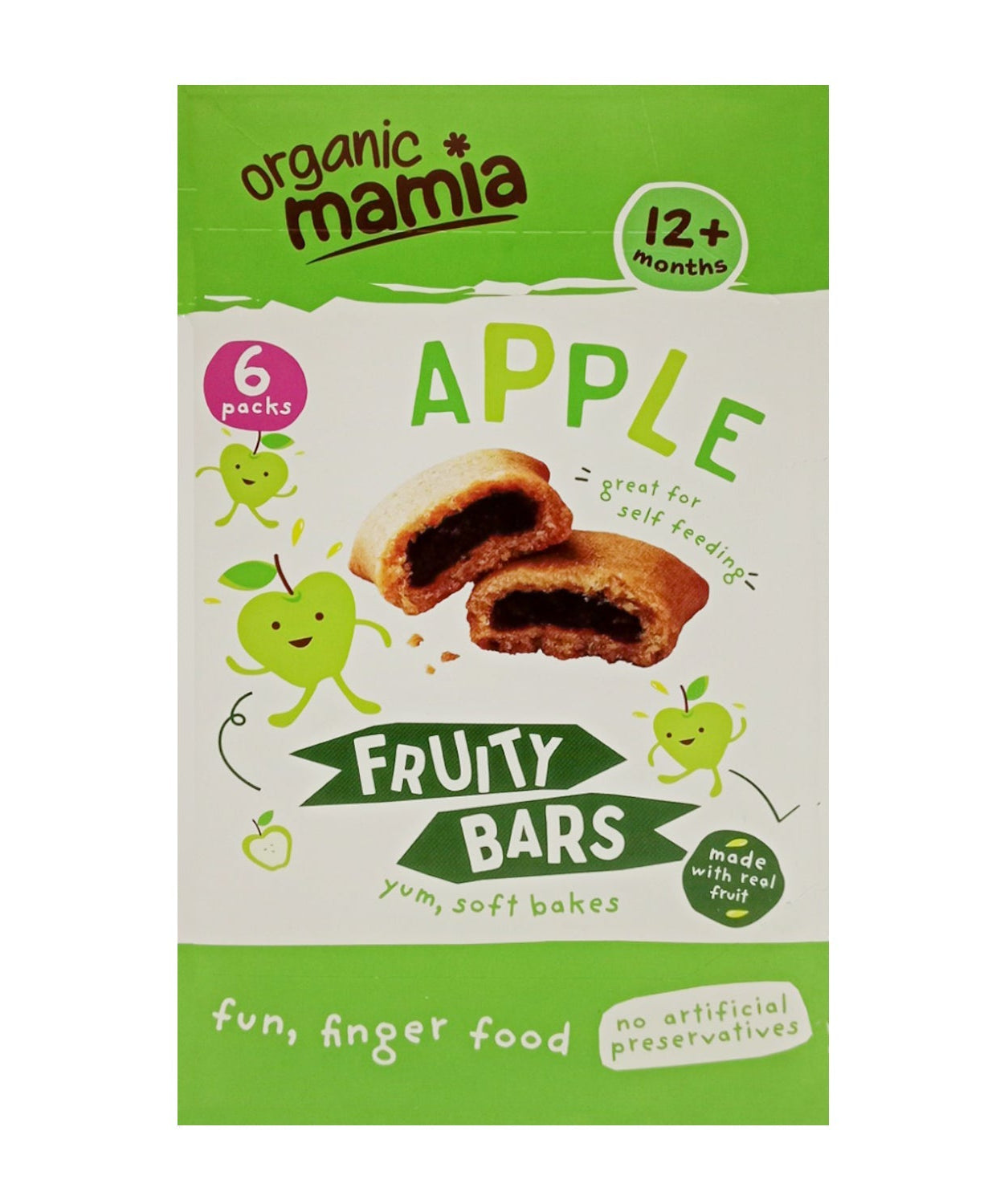 Organic Mamia Apple Fruity Bars For 12+ Months Babies - 120g - MINIMEE KIDS