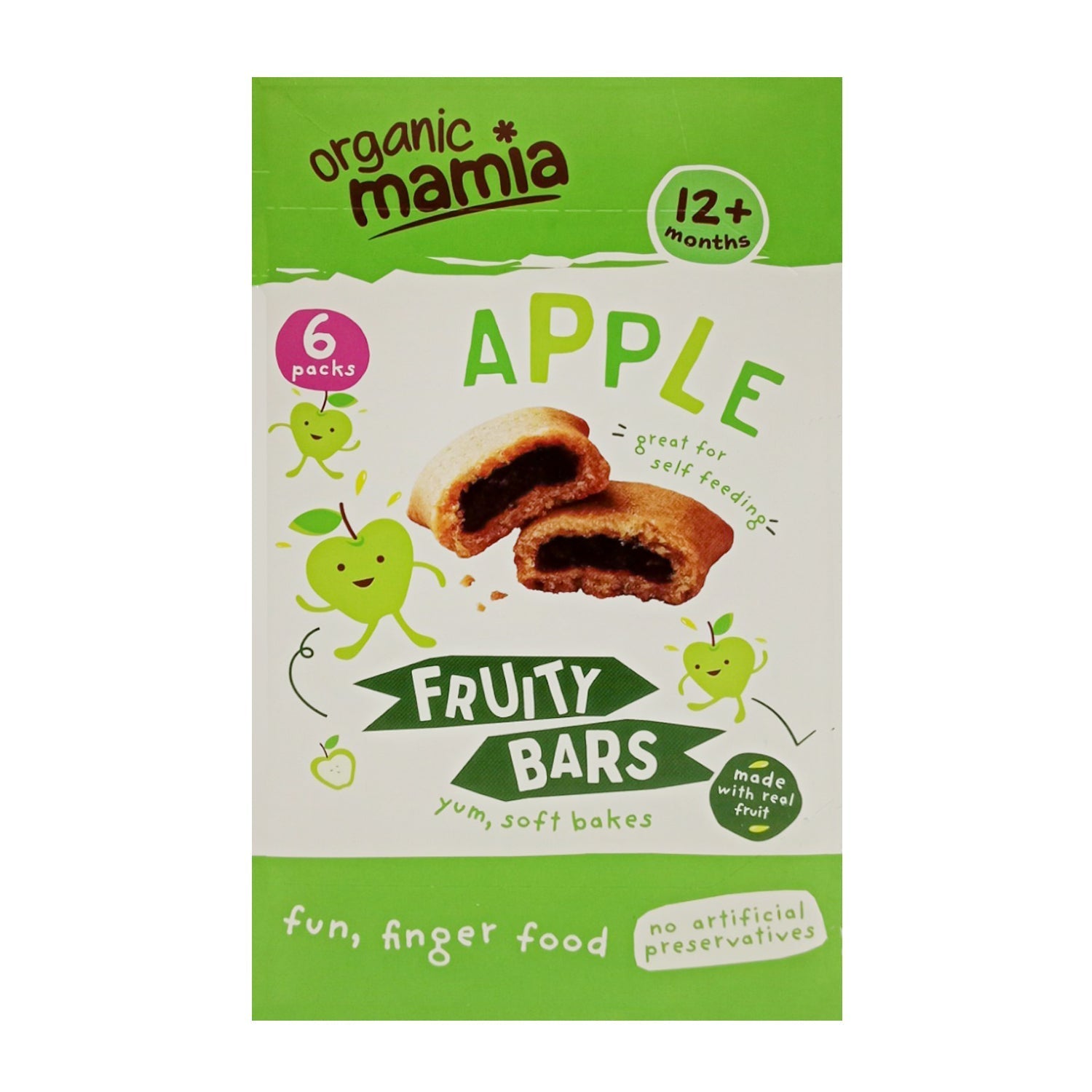 Organic Mamia Apple Fruity Bars For 12+ Months Babies - 120g