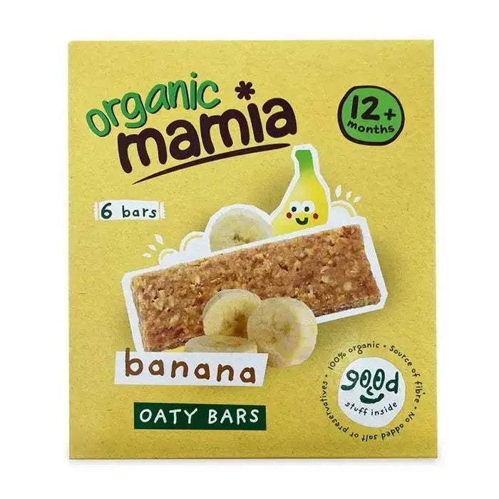 Organic Mamia Banana Oaty Bars For 12+ Months Babies - 150g