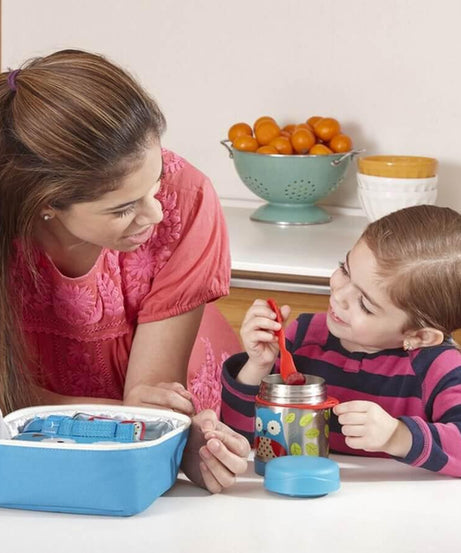 Skip Hop Zoo Insulated Stainless Steel Food Jar | BPA Free, 325ml, Keeps Food Cold for 5 Hours & Warm for 7 Hours