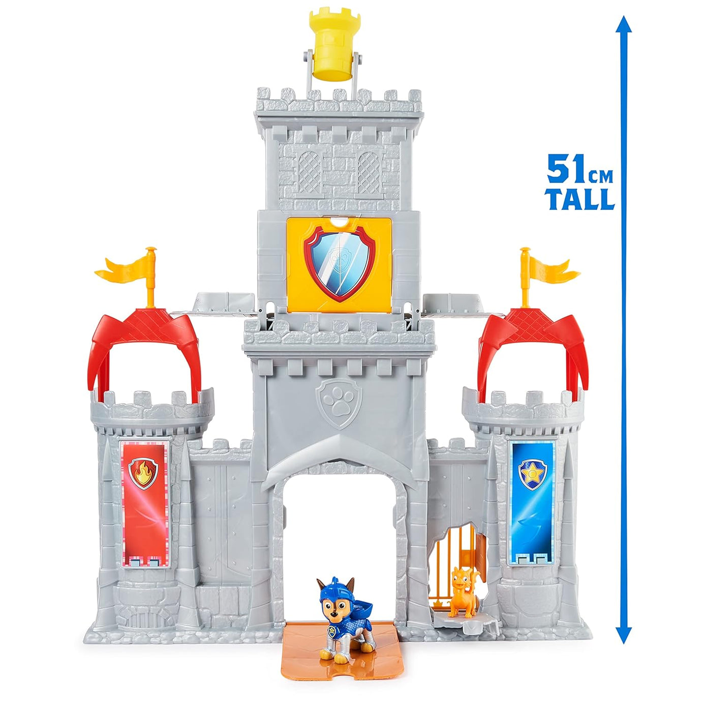 Paw Patrol Chase Rescue Knights Castle HQ - Transforming 11-Piece Playset with Chase and Mini Dragon Draco Action Figures | Roleplay Toy | Pretend Play Toy | Made in India for Kids Ages 3 and Up