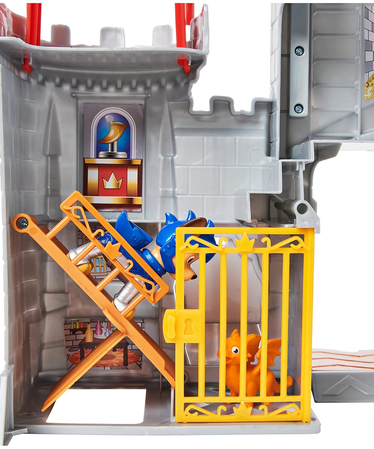 Paw Patrol Chase Rescue Knights Castle HQ - Transforming 11-Piece Playset with Chase and Mini Dragon Draco Action Figures | Roleplay Toy | Pretend Play Toy | Made in India for Kids Ages 3 and Up