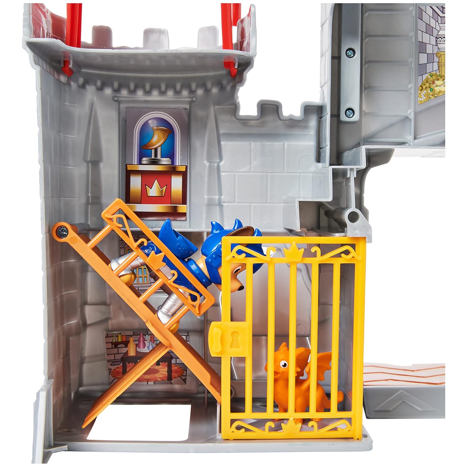 Paw Patrol Chase Rescue Knights Castle HQ - Transforming 11-Piece Playset with Chase and Mini Dragon Draco Action Figures | Roleplay Toy | Pretend Play Toy | Made in India for Kids Ages 3 and Up