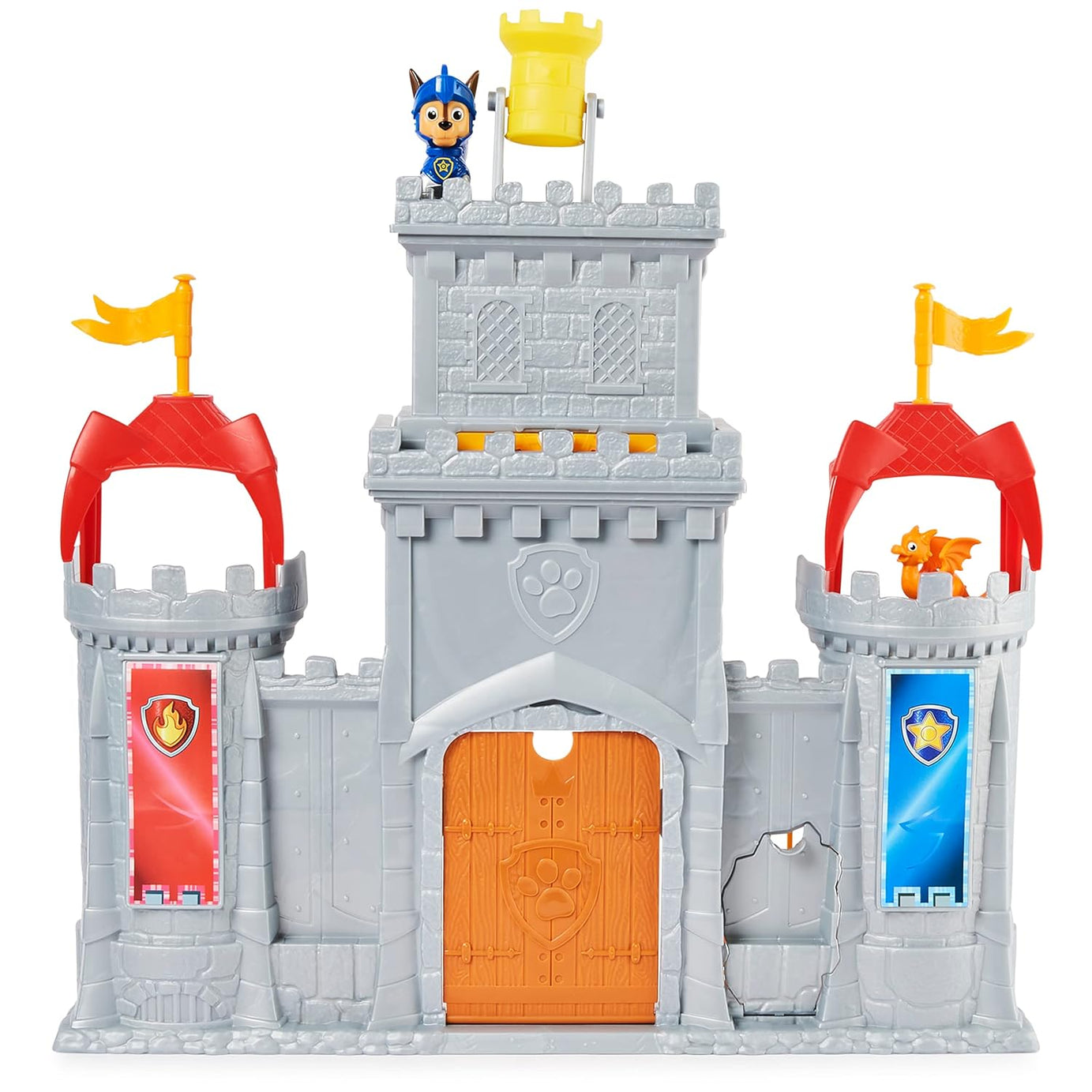Paw Patrol Chase Rescue Knights Castle HQ - Transforming 11-Piece Playset with Chase and Mini Dragon Draco Action Figures | Roleplay Toy | Pretend Play Toy | Made in India for Kids Ages 3 and Up