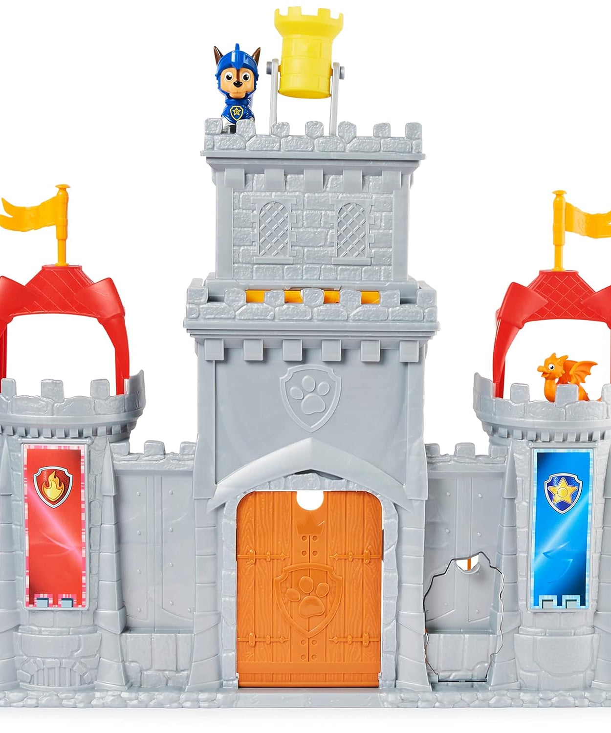 Paw Patrol Chase Rescue Knights Castle HQ - Transforming 11-Piece Playset with Chase and Mini Dragon Draco Action Figures | Roleplay Toy | Pretend Play Toy | Made in India for Kids Ages 3 and Up