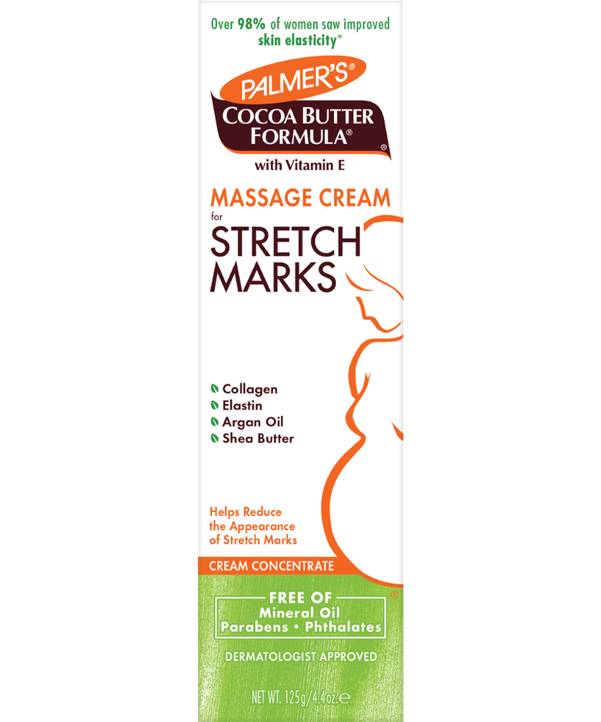 Palmer's Cocoa Butter Formula Massage Cream for Stretch Marks with Vitamin E – Intensive Hydration & Elasticity Boost for Pregnancy Skin | 125g Rich Concentrate for Belly, Hips, Thighs & Bust