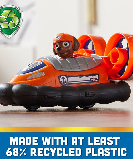 Paw Patrol Zuma’s Hovercraft - Eco-Friendly Toy Vehicle with Collectible Zuma Figure for Kids Ages 3 and Up