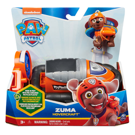 Paw Patrol Zuma’s Hovercraft - Eco-Friendly Toy Vehicle with Collectible Zuma Figure for Kids Ages 3 and Up