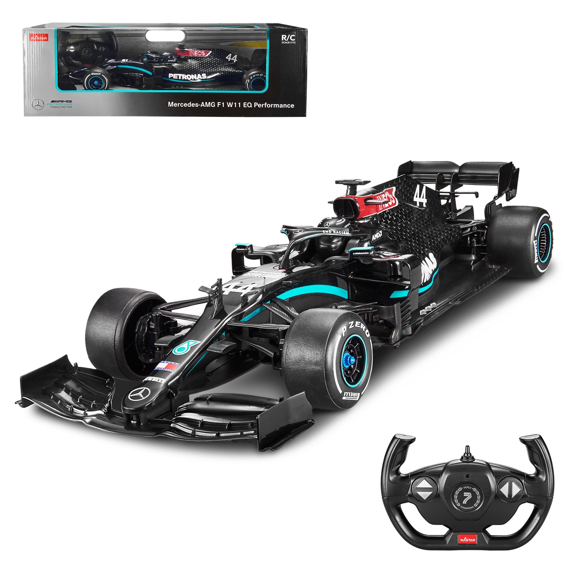 Rastar - Mercedes-AMG F1 W11 EQ Performance 1/12 Scale High-Speed Remote Control Car | Officially Licensed Formula 1 RC Racing Car with 2.4GHz Control & Realistic Detailing | AMG Petronas F1 Team Collectible Model