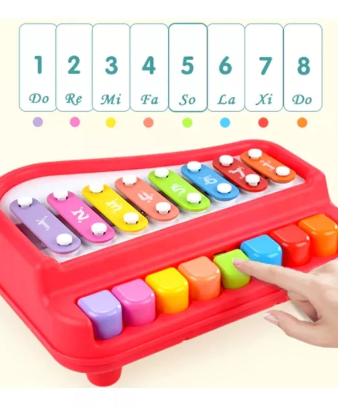 Huanger Vocal Piano Musical Learning Xylophone Keyboard Toy for 18+ Months Kids - Multi-Color - MINIMEE KIDS