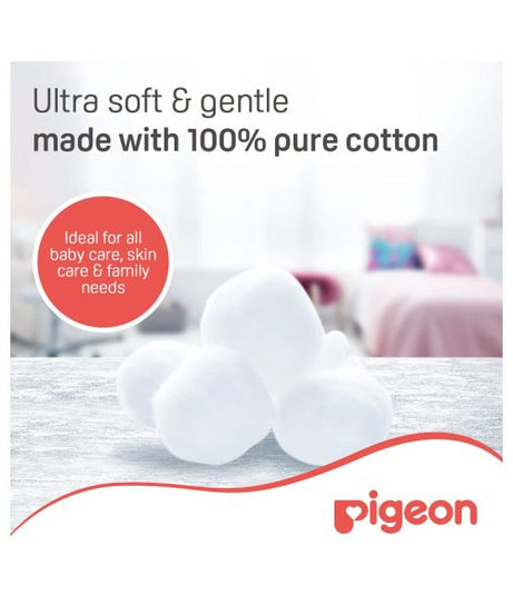 Pigeon Pure Cotton Balls Soft, Absorbent & Hygenic - 100 Pcs - MINIMEE KIDS