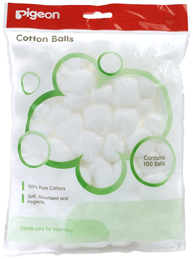 Pigeon Pure Cotton Balls Soft, Absorbent & Hygenic - 100 Pcs