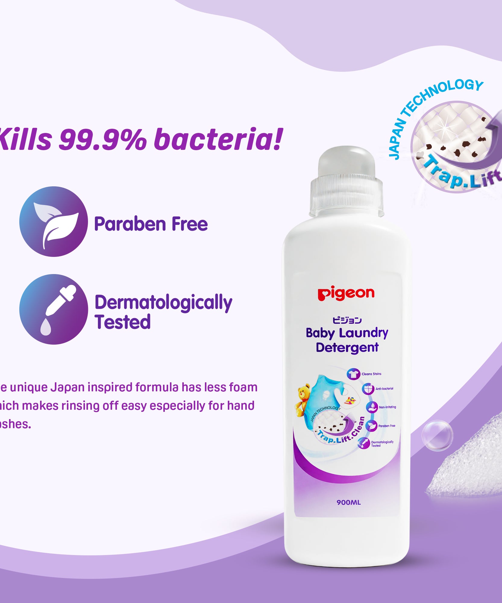 Pigeon Baby Laundry Detergent Liquid Dispenser Bottle - 900ml