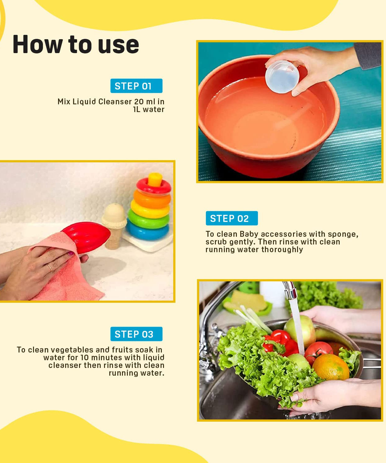 Pigeon Liquid Cleanser for Baby Accessories Fruits & vegetables - 650ml