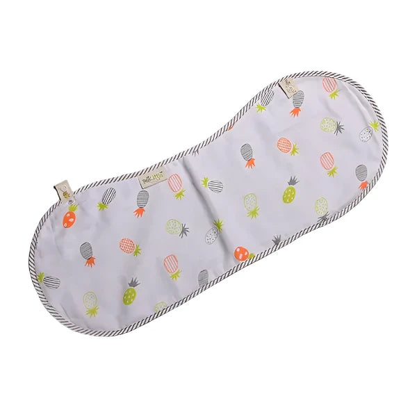 BeeLittle Pineapple Vibes Organic Muslin Burpy Bib - 100% Soft Cotton | Stylish & Absorbent Burp Cloth for Babies | 58 cm x 23 cm