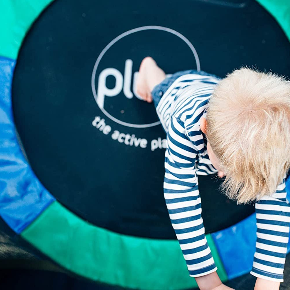 Plum 4ft Junior Trampoline with Enclosure – Safe Outdoor Trampoline for Kids Aged 3-6 Years | Galvanised Frame | Padded Safety Net | 30 Springs | Max User Weight 40kg