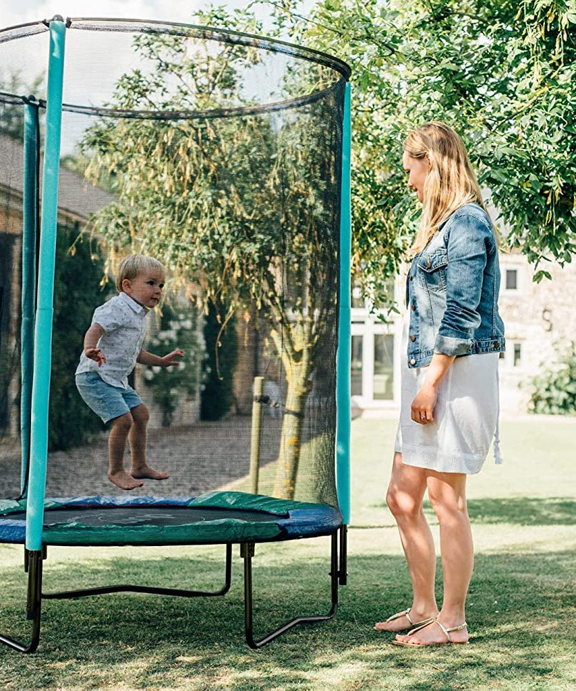 Plum 4ft Junior Trampoline with Enclosure – Safe Outdoor Trampoline for Kids Aged 3-6 Years | Galvanised Frame | Padded Safety Net | 30 Springs | Max User Weight 40kg - MINIMEE KIDS