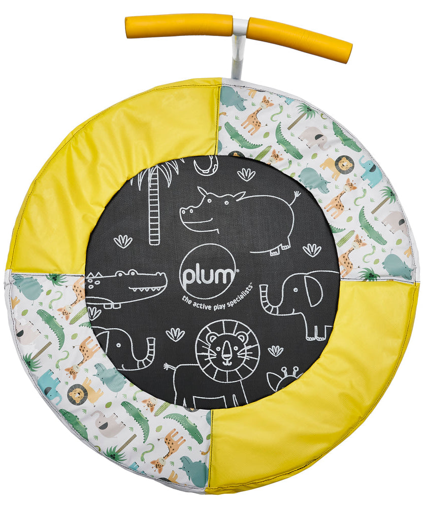 Plum Junior Jungle Bouncer with Sounds – Motion-Activated Trampoline for Toddlers | Soft-Grip Handle | Ages 18 Months+ | Up to 25 kg - MINIMEE KIDS