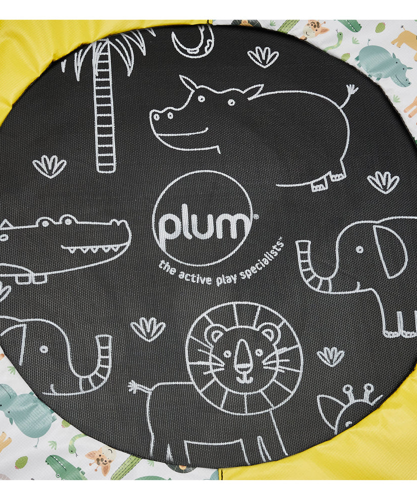Plum Junior Jungle Bouncer with Sounds – Motion-Activated Trampoline for Toddlers | Soft-Grip Handle | Ages 18 Months+ | Up to 25 kg - MINIMEE KIDS
