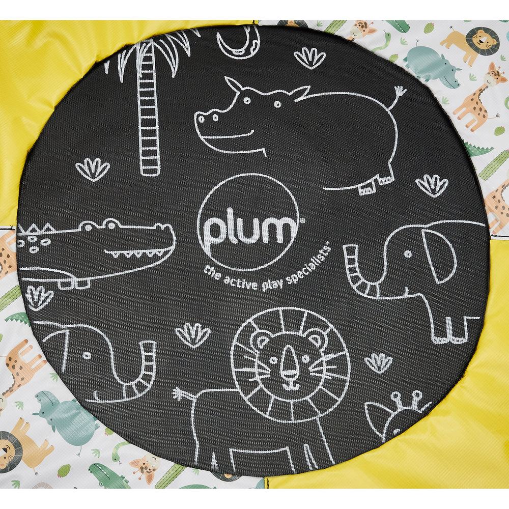 Plum Junior Jungle Bouncer with Sounds – Motion-Activated Trampoline for Toddlers | Soft-Grip Handle | Ages 18 Months+ | Up to 25 kg