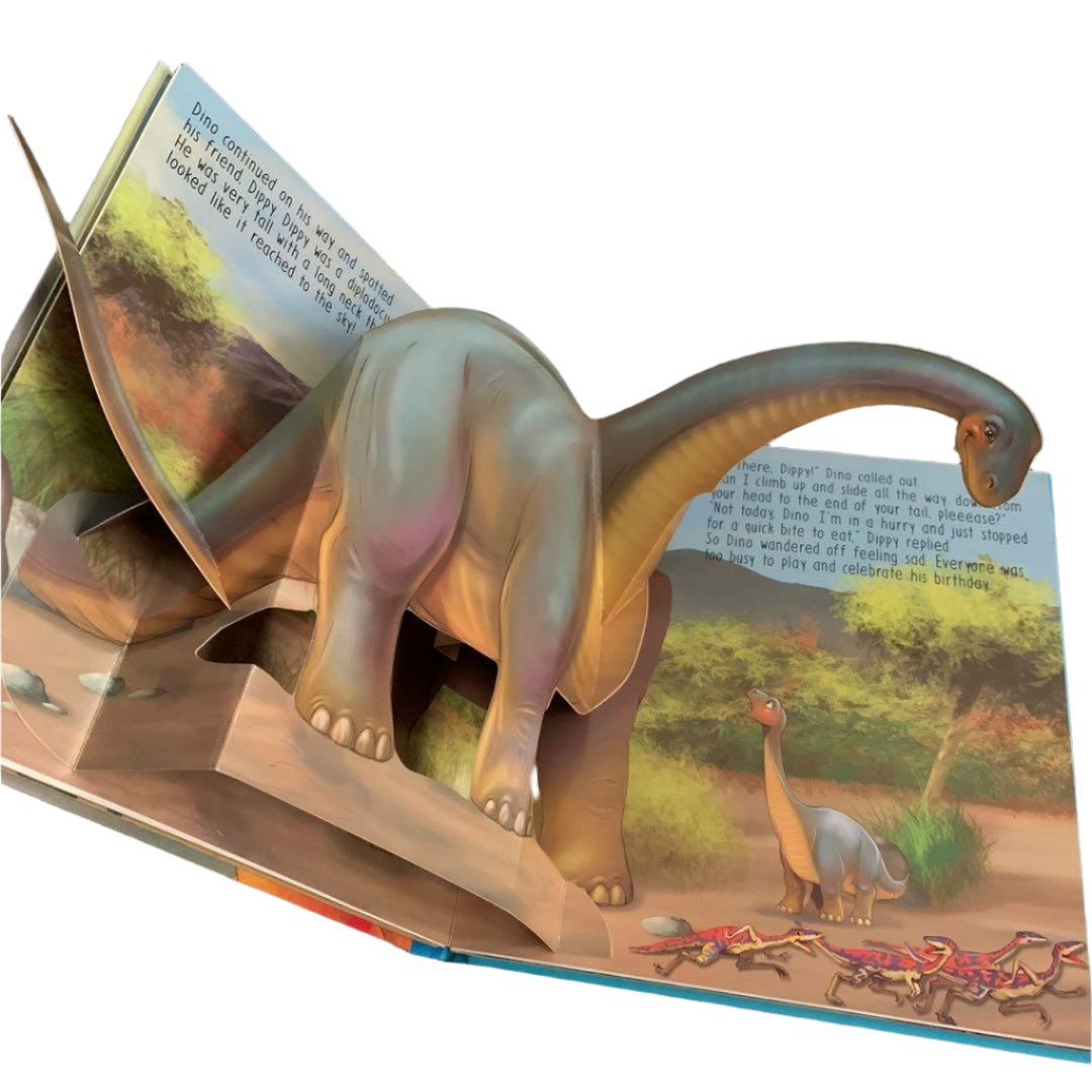 Pop-Up Fun Book - Dino Adventure | Interactive 3D Storybook - Exciting Journey with Dino and Friends