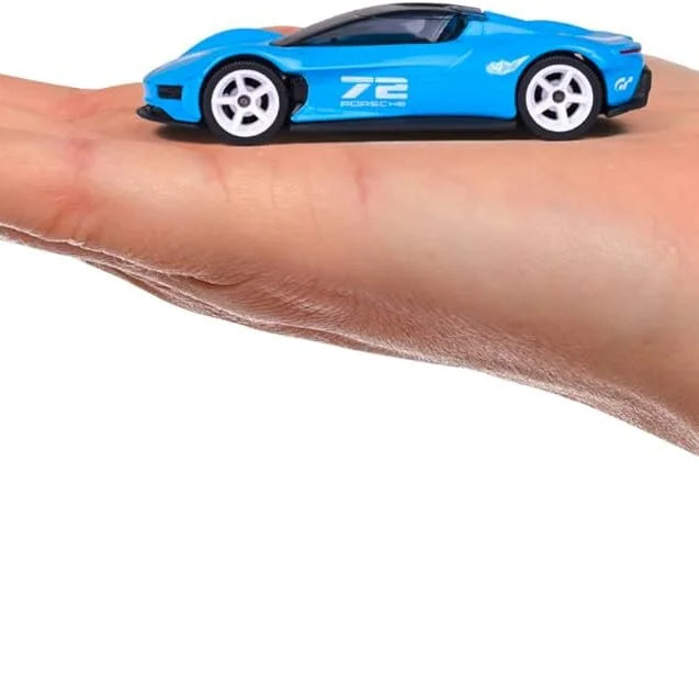 Majorette Porsche Edition - Porsche Vision Gran Turismo 72 Blue | Official Licensed Product | Die-Cast Car with Metal Body, Rubber Tires & Suspension | Includes Collector’s Box | 3+