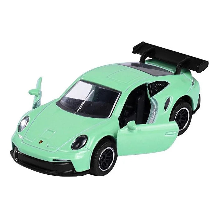 Majorette Porsche 911 GT3 Cup (992) Die-Cast Car - Porsche Edition 1:64 Scale | Mint Green Racing Design | Collector’s Card Included | 3+ Years