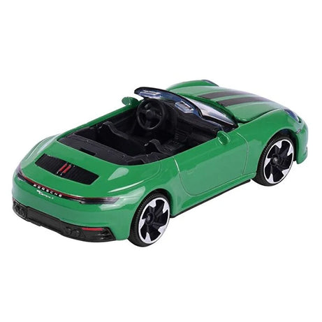 Majorette Porsche 911 Carrera S Die-Cast Car - Porsche Edition 1:64 Scale | Official Licensed Product | Premium Collectible Model with Opening Parts | Green Sportscar Design