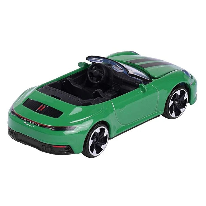 Majorette Porsche 911 Carrera S Die-Cast Car - Porsche Edition 1:64 Scale | Official Licensed Product | Premium Collectible Model with Opening Parts | Green Sportscar Design