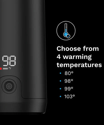 Baby Brezza Superfast Portable Bottle Warmer | Rechargeable Travel Milk Warmer for Breastmilk & Formula | Warms 67% Faster (3 Mins) | 4 Temp Settings & LED Display | USB-C Powered - MINIMEE KIDS