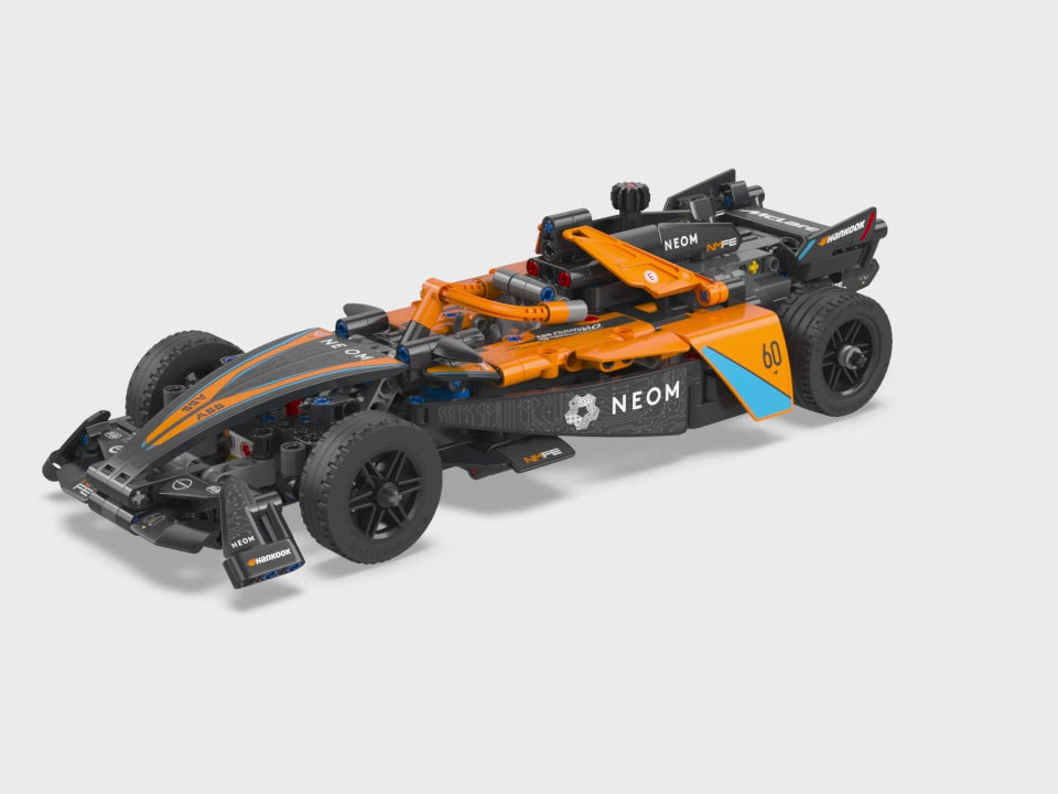 Lego Technic 42169 NEOM McLaren Formula E Team Race Car Toy Set with Double Pull-Back Action and Steering, Authentic Motorsport Engineering Building Kit for Boys and Girls Aged 9 and Up (452 Pieces)