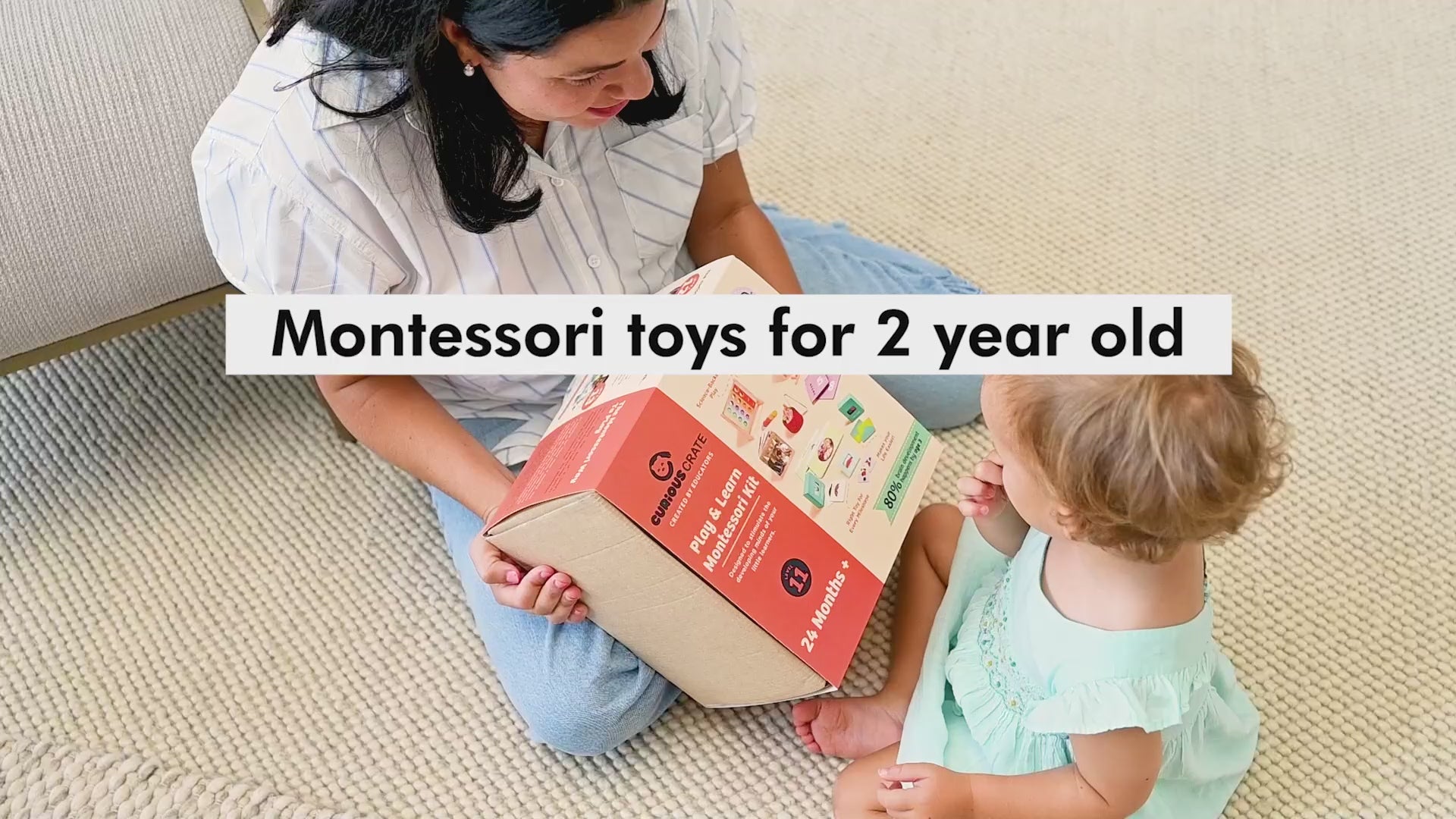 Curious Cub Play & Learn Montessori Kit - Level 11 for 24 Months+, A Curated Box of 10 Engaging Educational Toys to Develop Numeracy, Problem-Solving, and Fine Motor Skills