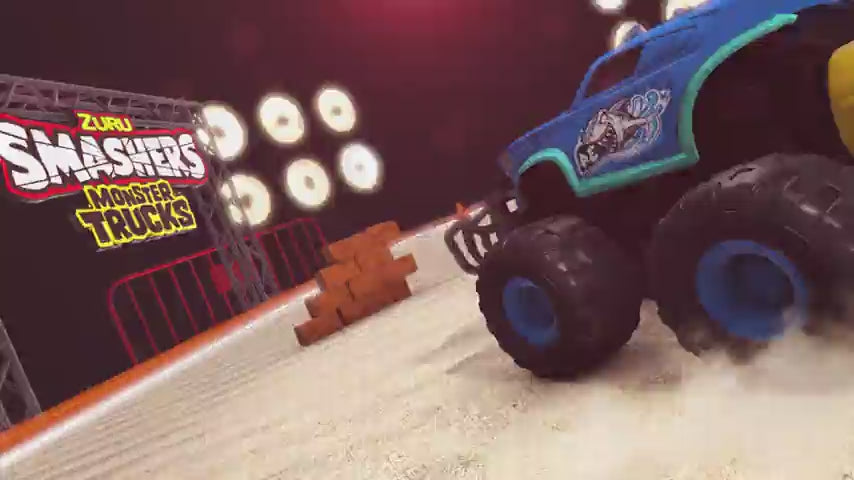 Zuru Smashers Monster Trucks Surprise (Skull Truck) - 25+ Surprises, Collectible Monster Truck with Smash Slime, Sand Compounds, & Accessories