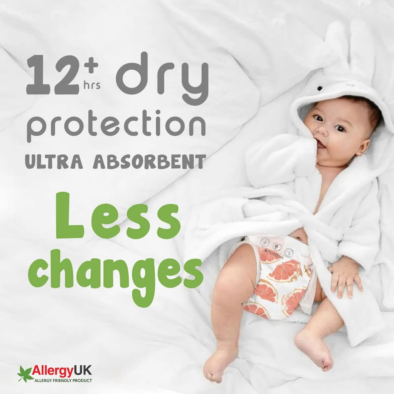 PureBorn Organic Bamboo Diapers Size 6 (16–20 kg) – 20 Pcs | Ultra Soft, Hypoallergenic, Eco-Friendly Disposable Nappies with Wetness Indicator | Dermatologically Tested & Extra Absorbent