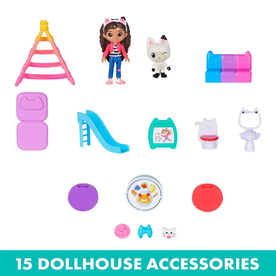 Gabby’s Dollhouse Purrfect Dollhouse – 2-Foot Tall Playhouse with Lights, Sounds, and Accessories for Ages 3+