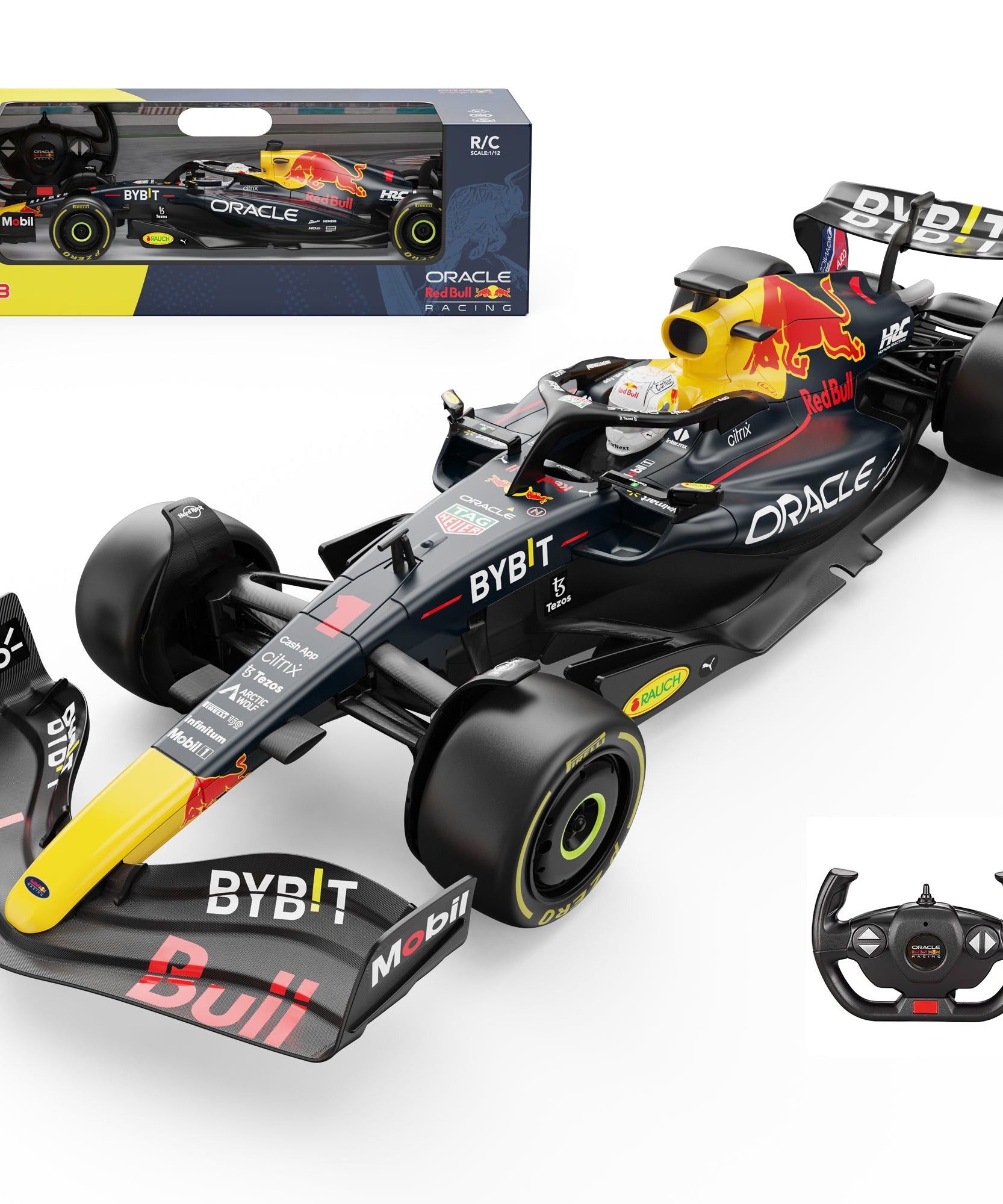 Rastar Oracle Red Bull Racing RB18 RC Car – 1/12 Scale Licensed Formula 1 Remote Control Toy Car with 2.4GHz Controller, Realistic Detailing & Stickers – Official F1 Merchandise for Kids & Collectors