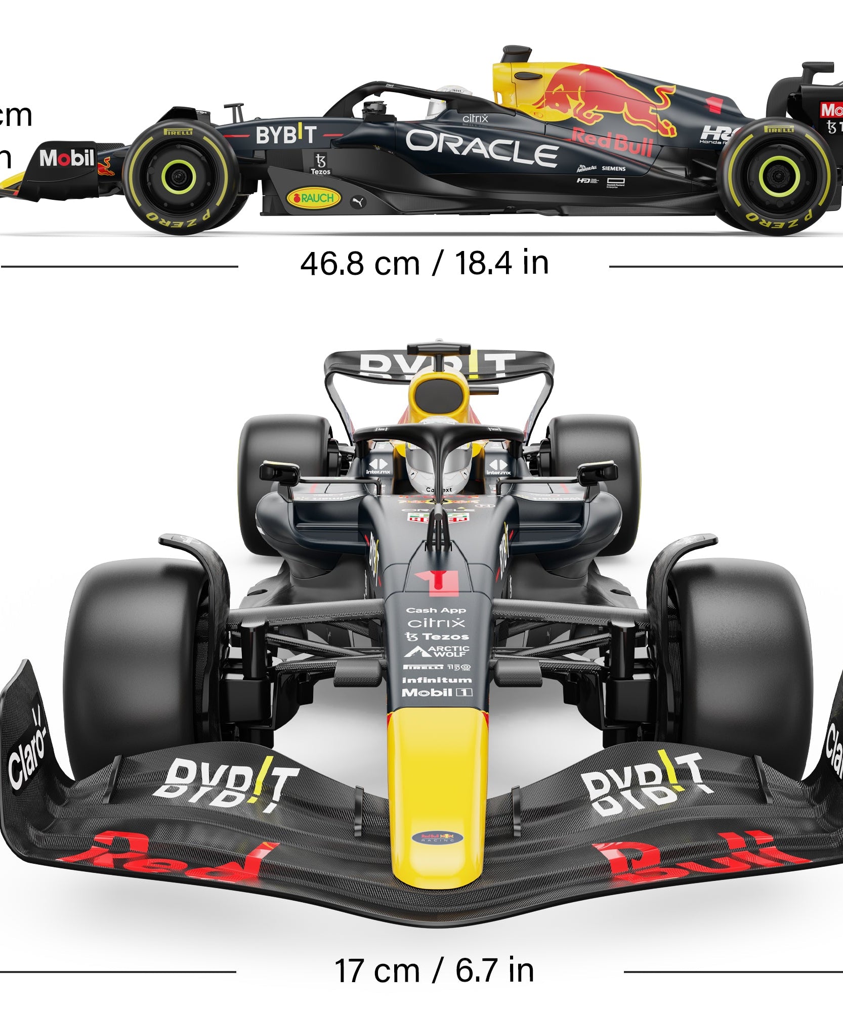 Rastar Oracle Red Bull Racing RB18 RC Car – 1/12 Scale Licensed Formula 1 Remote Control Toy Car with 2.4GHz Controller, Realistic Detailing & Stickers – Official F1 Merchandise for Kids & Collectors