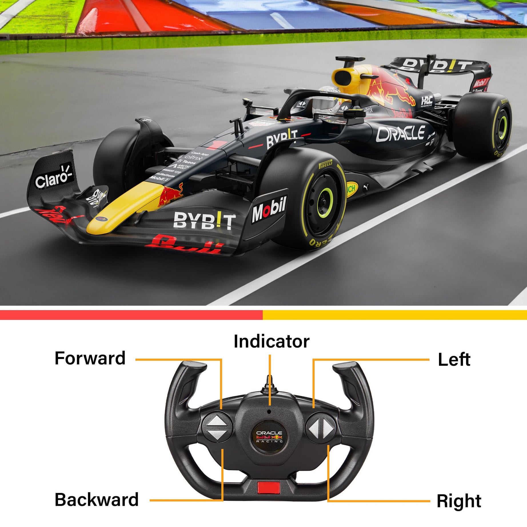 Rastar Oracle Red Bull Racing RB18 RC Car – 1/12 Scale Licensed Formula 1 Remote Control Toy Car with 2.4GHz Controller, Realistic Detailing & Stickers – Official F1 Merchandise for Kids & Collectors