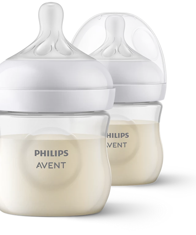 Philips Avent Natural Response Baby Bottle (0m+) 125ml Twin Pack | BPA-Free Anti-Colic Newborn Feeding Bottles | Mimics Breastfeeding Rhythm | No-Drip Teat Design (Set of 2) - MINIMEE KIDS