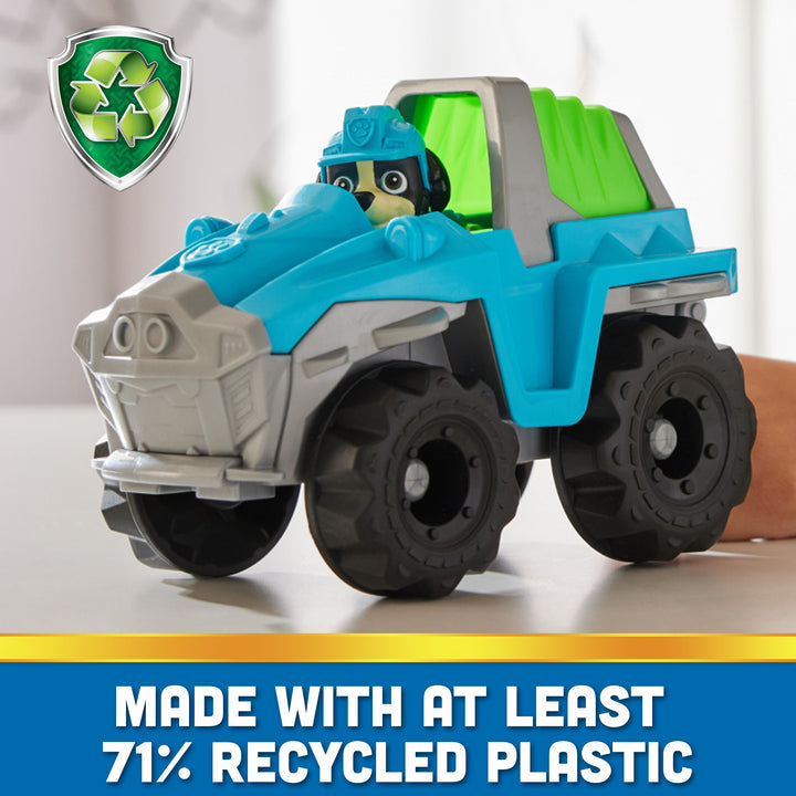 Paw Patrol Rex’s Rescue Vehicle - Eco-Friendly Dino Adventure Toy for Kids Ages 3+ Made from at least 71% recycled plastic
