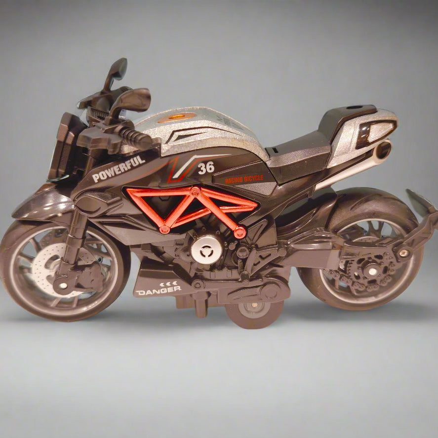 Alloy Motorcycle Simulation Model Vehicle - 1:12 Scale Ducati Diavel Look-Alike | Pull Back Toy for Kids 3+ Years