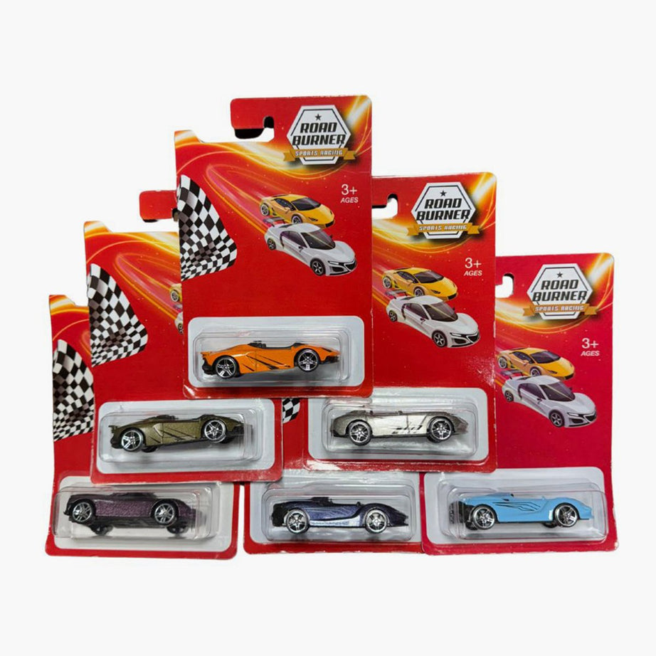 Road Burner Supercharged Die-Cast Car | 1:64 Scale Collectible Toy Car (Assorted Models) | For Kids | Minimee Kids India